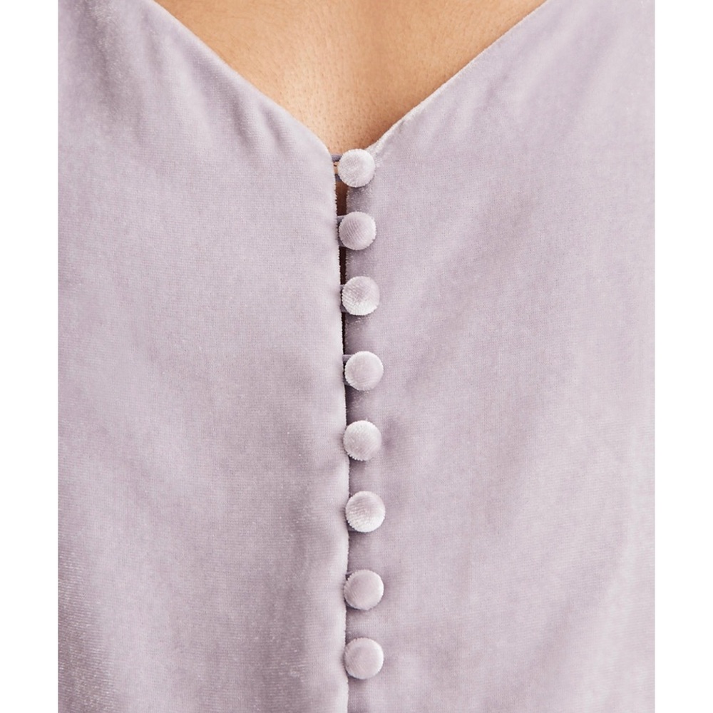 NWT MADEWELL Velvet Button-Down Cami - Picture 5 of 8